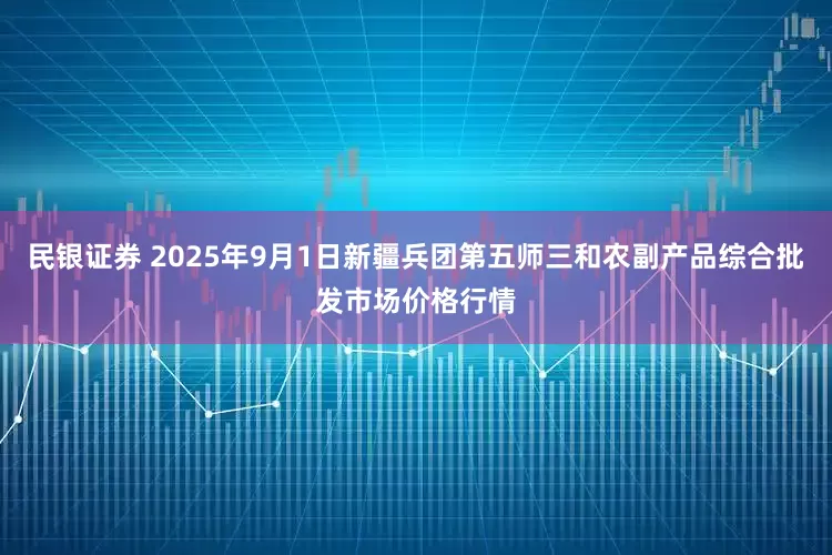 民银证券 2025年9月1日新疆兵团第五师三和农副产品综合批发市场价格行情
